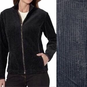 Woolrich Black Kinsdale Wide Wale Corduroy Zip Front Jacket Size XXL